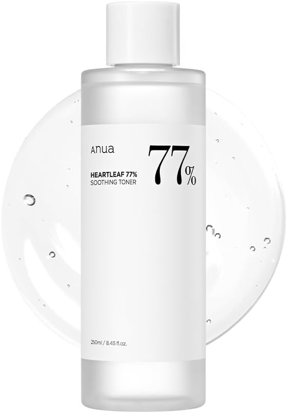 Anua Heartleaf 77% Soothing Toner bottle on a white background