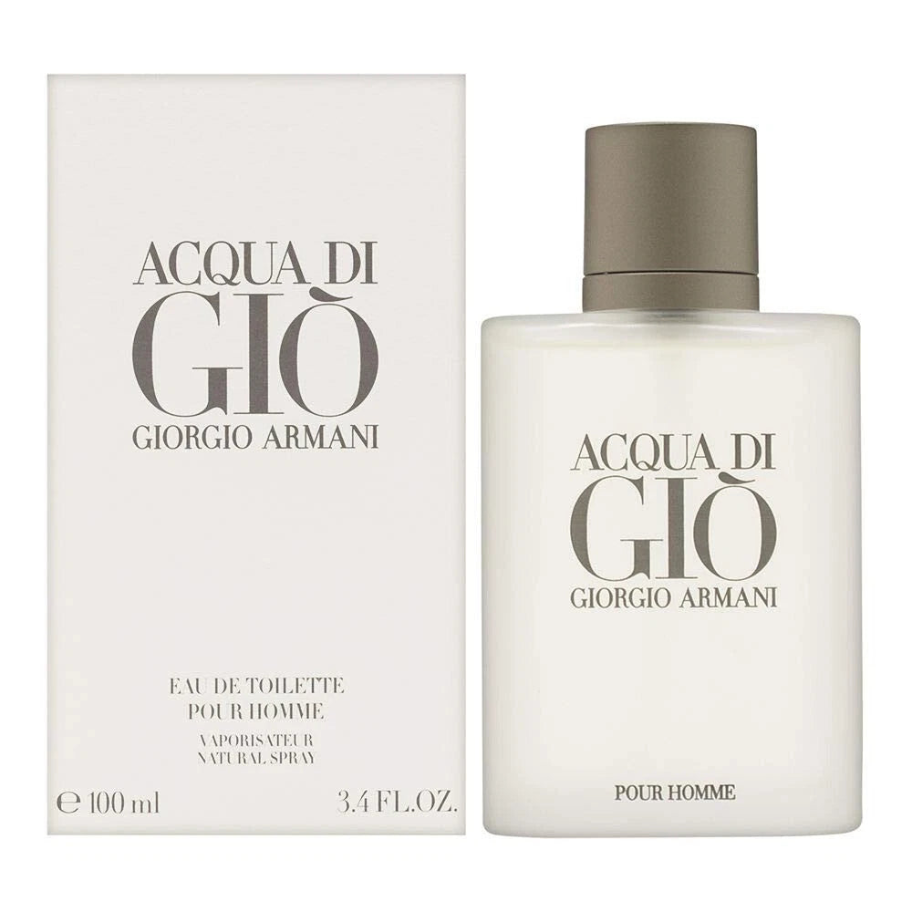 Giorgio Armani Acqua di Giò perfume bottle and packaging on a white background