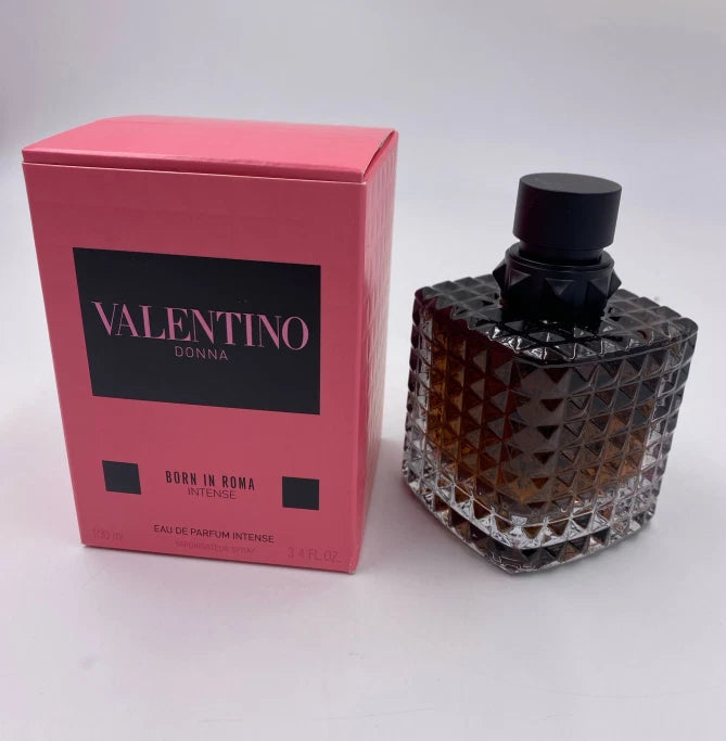 Valentino perfume bottle and packaging on a white background